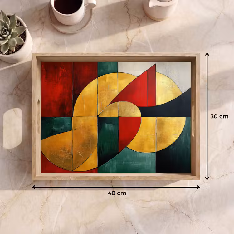 Dienblad - Abstract - Kerst - Goud - Rood - Groen — 9