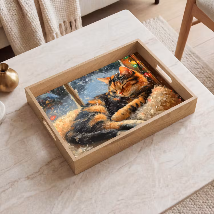 Dienblad - Kat - Kerst - Winter - Dier — 2