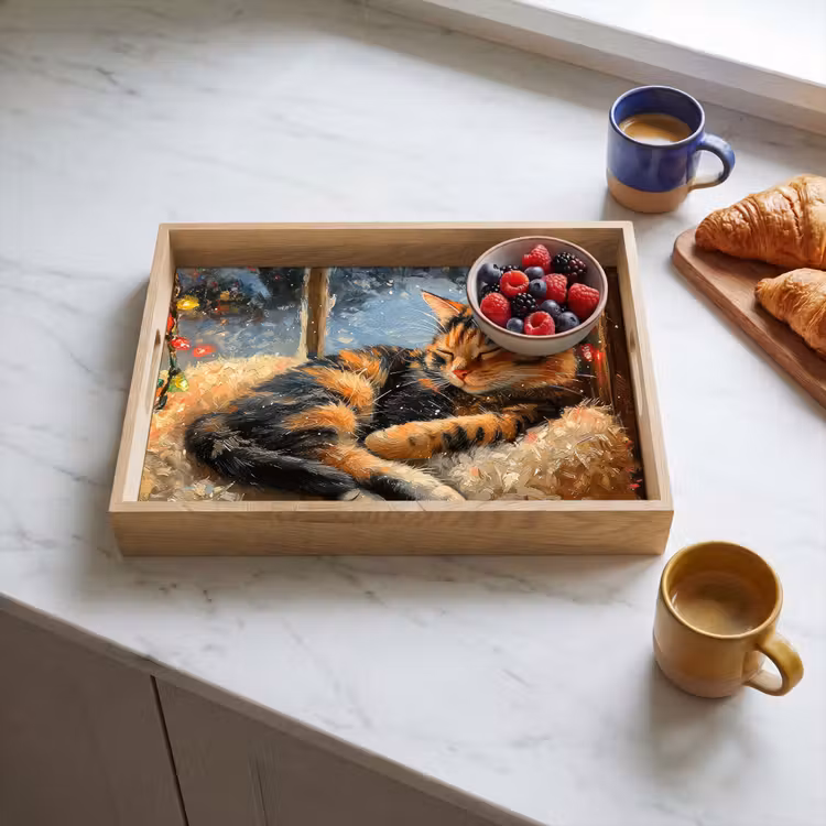 Dienblad - Kat - Kerst - Winter - Dier — 4