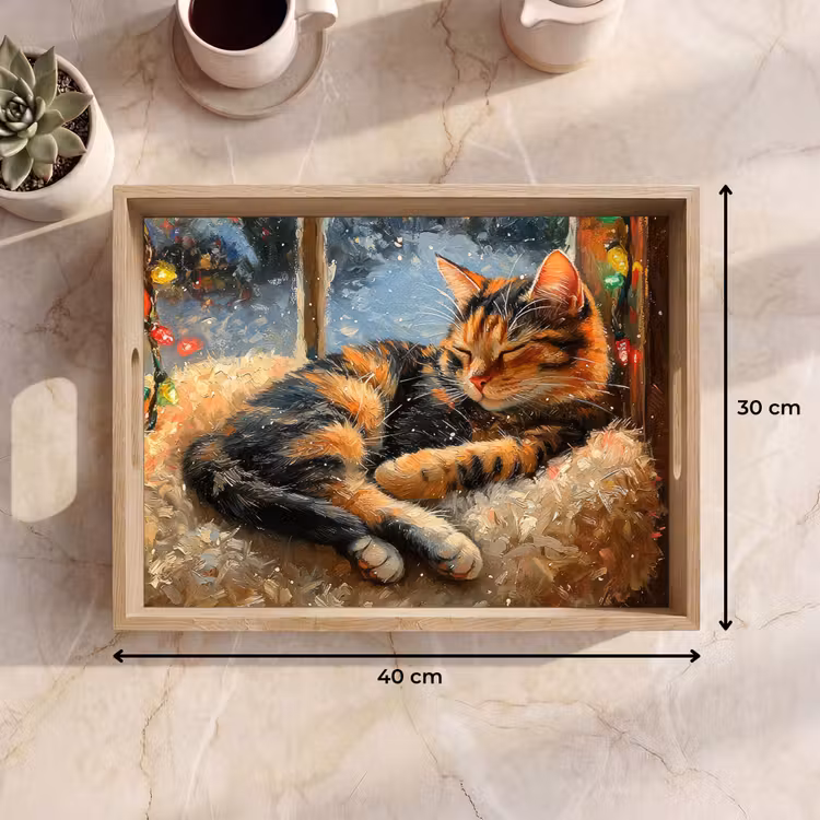 Dienblad - Kat - Kerst - Winter - Dier — 9