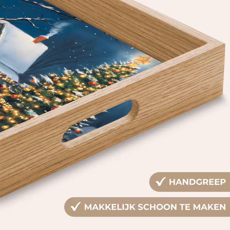 Dienblad - Kerst - Kerstboom - Winter - Huis - Sneeuw — 5