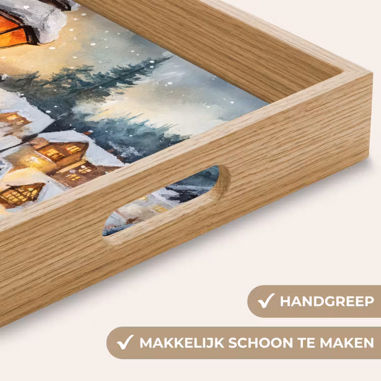Dienblad - Kerstdorp - Huizen - Sneeuw - Kerst — 5
