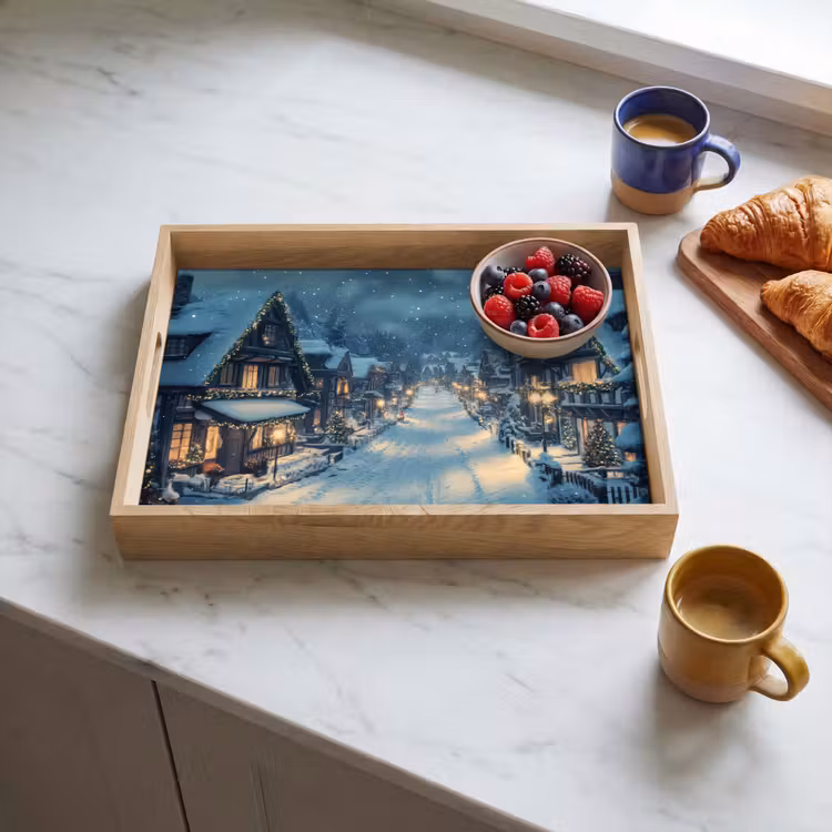 Dienblad - Kerstdorp - Kerst - Sneeuw - Winter — 4