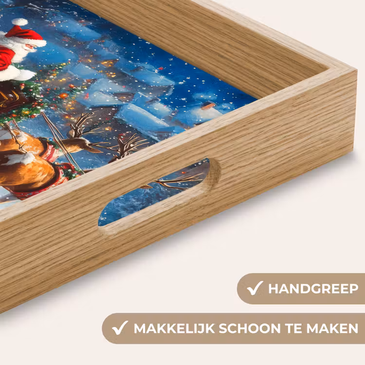 Dienblad - Kerstman - Rendier - Kerst - Sneeuw — 5
