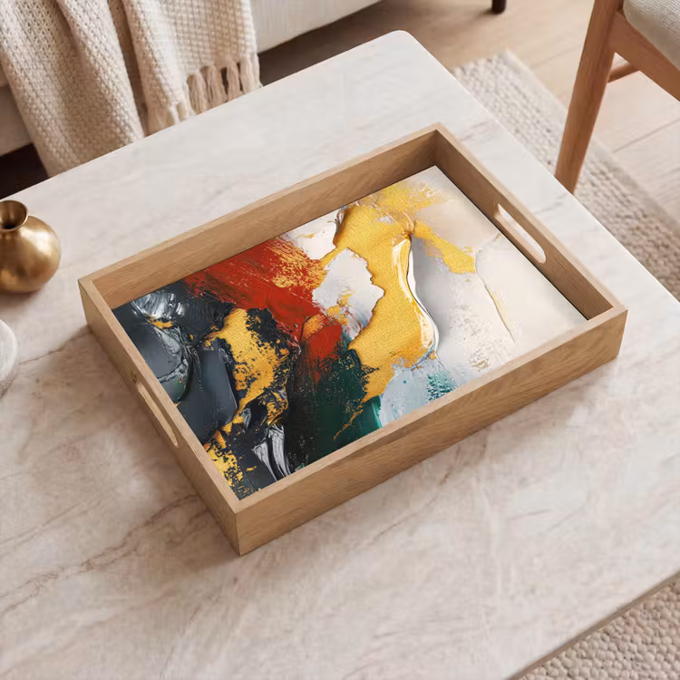 Dienblad - Modern - Kerst - Abstract - Goud — 2