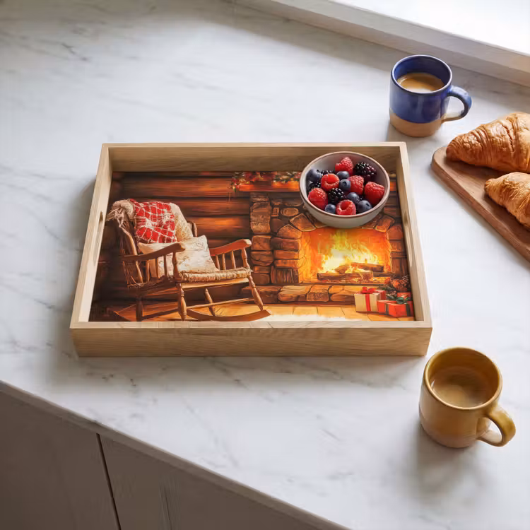 Dienblad - Winter - Kerst - Huis - Openhaard — 4