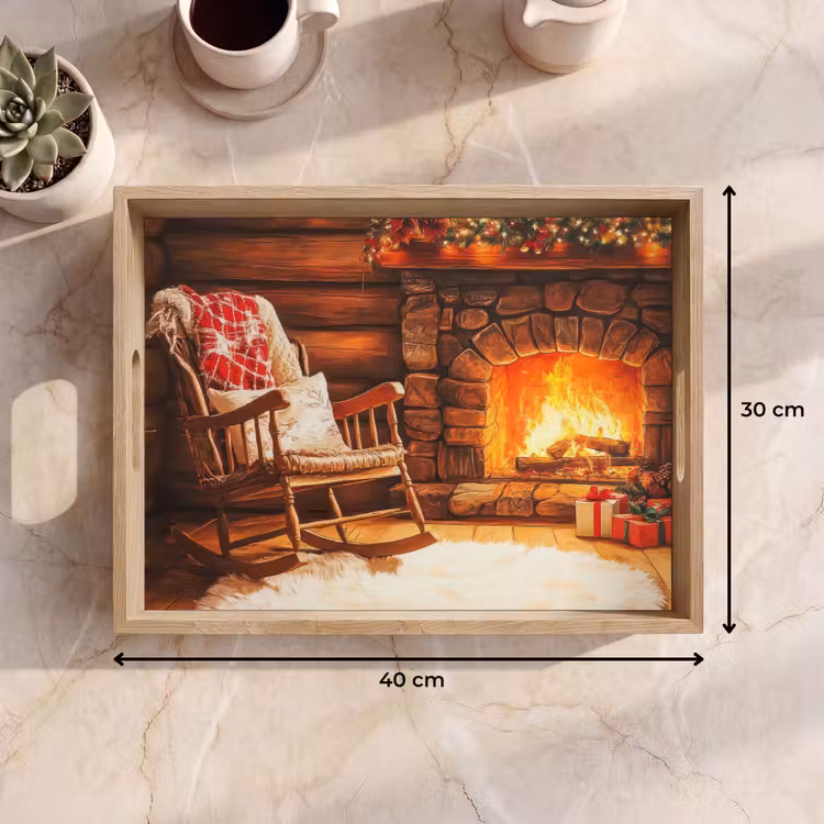Dienblad - Winter - Kerst - Huis - Openhaard — 9