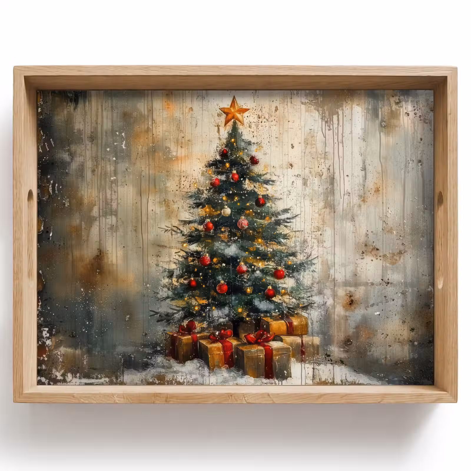 Dienblad - Kerstboom - Vintage - Kerst - Cadeau — 1