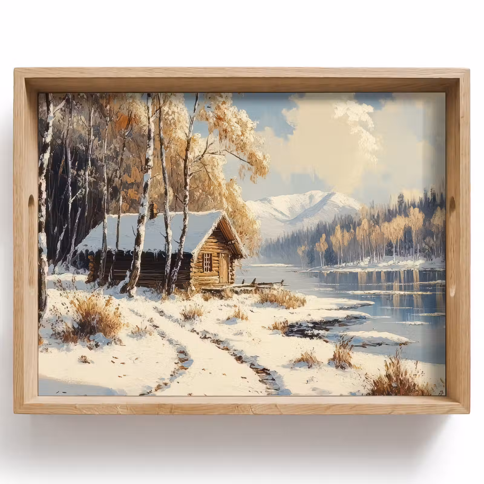 Dienblad - Winter - Sneeuw - Huis - Natuur — 1