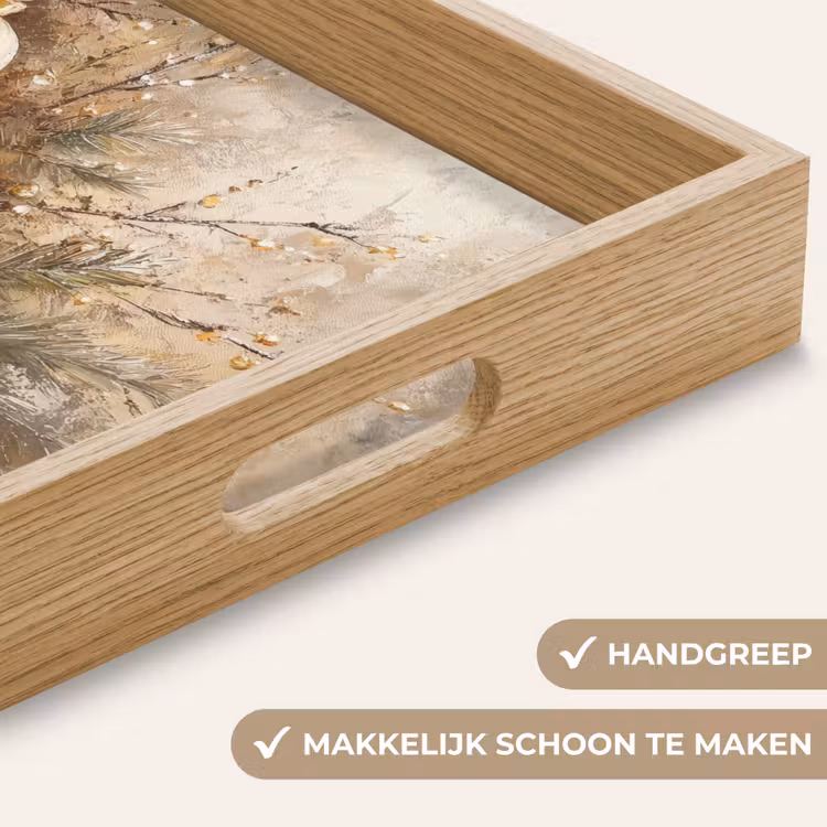 Dienblad - Kerst - Kerstballen - Beige - Goud — 5