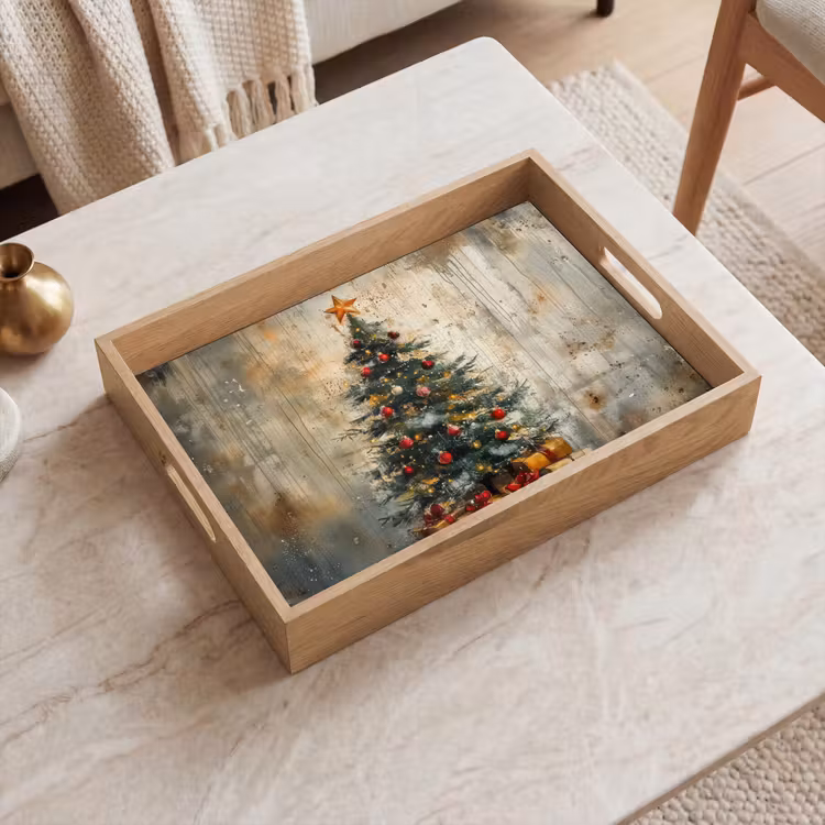 Dienblad - Kerstboom - Vintage - Kerst - Cadeau — 2