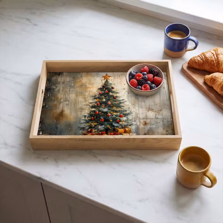 Dienblad - Kerstboom - Vintage - Kerst - Cadeau — 4
