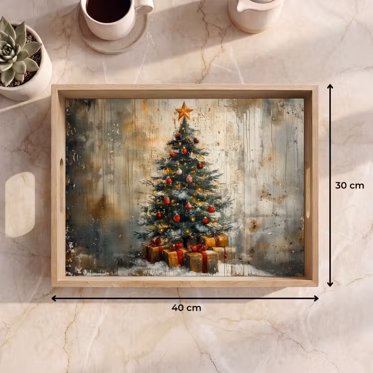 Dienblad - Kerstboom - Vintage - Kerst - Cadeau — 9