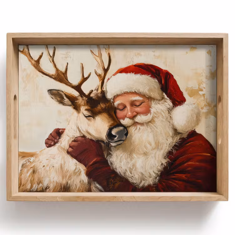 Dienblad - Kerstman - Rendier - Kerst - Christmas — 1