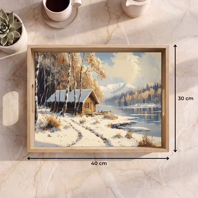 Dienblad - Winter - Sneeuw - Huis - Natuur — 9