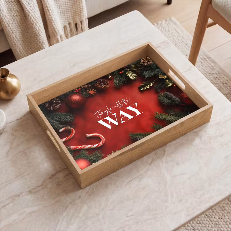 Dienblad - Kerst - Quote - Rood - Kerstballen — 2