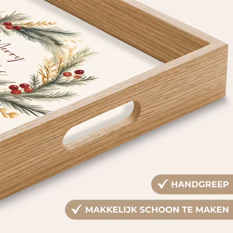 Dienblad - Kerstkrans - Kerst - Goud - Beige — 5