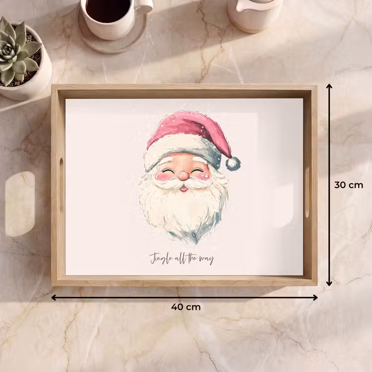 Dienblad - Kerstman - Kerst - Quote - Beige — 9