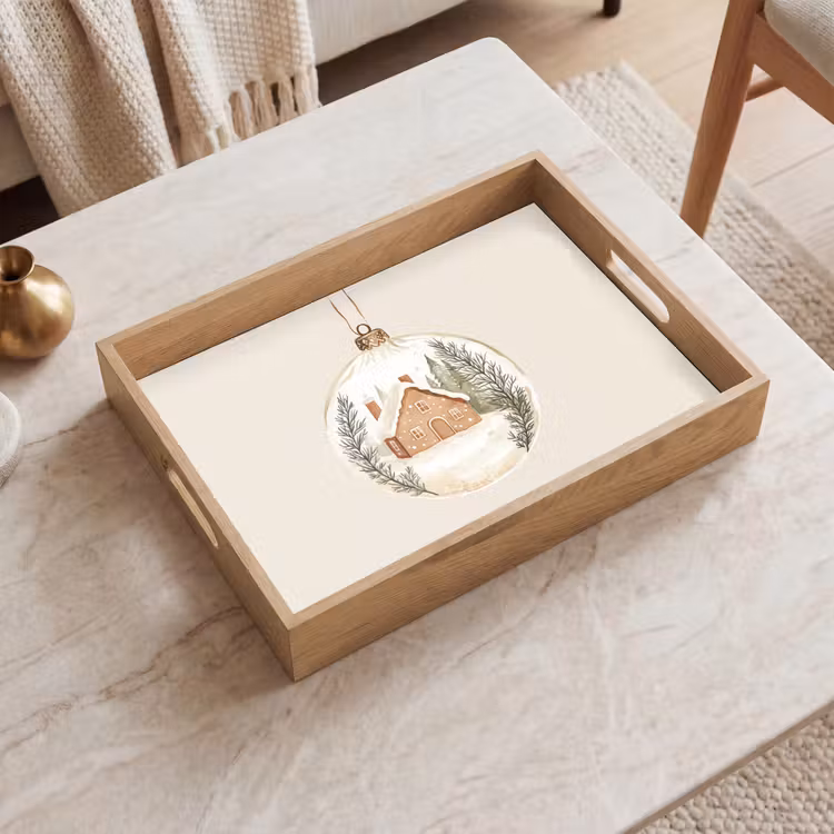 Dienblad - Quote - Winter - Kerst - Beige - Kerstbal — 2