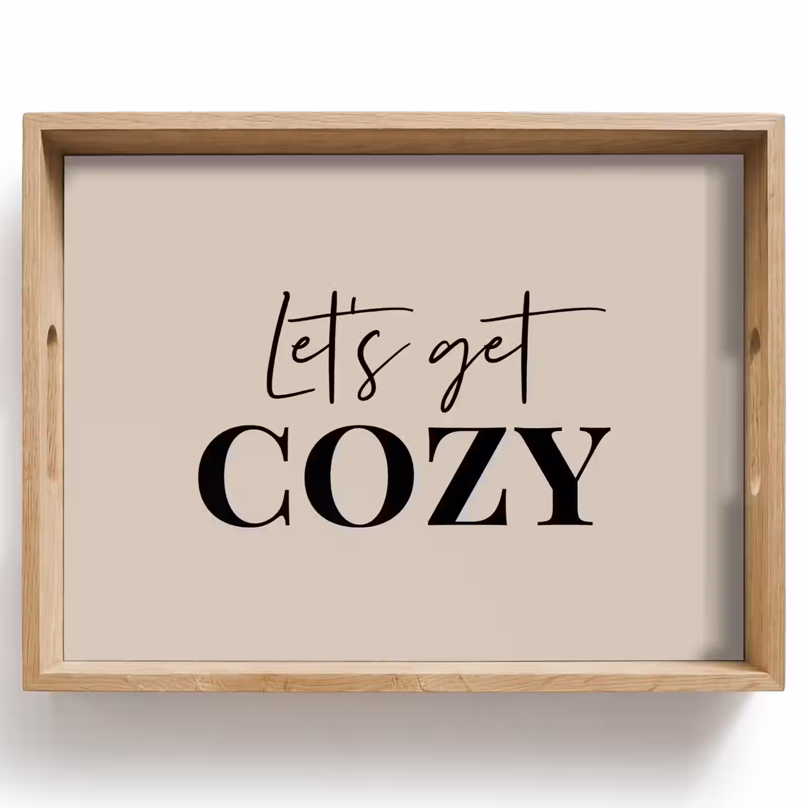 Dienblad - Beige - Winter - Quote - Cozy — 1