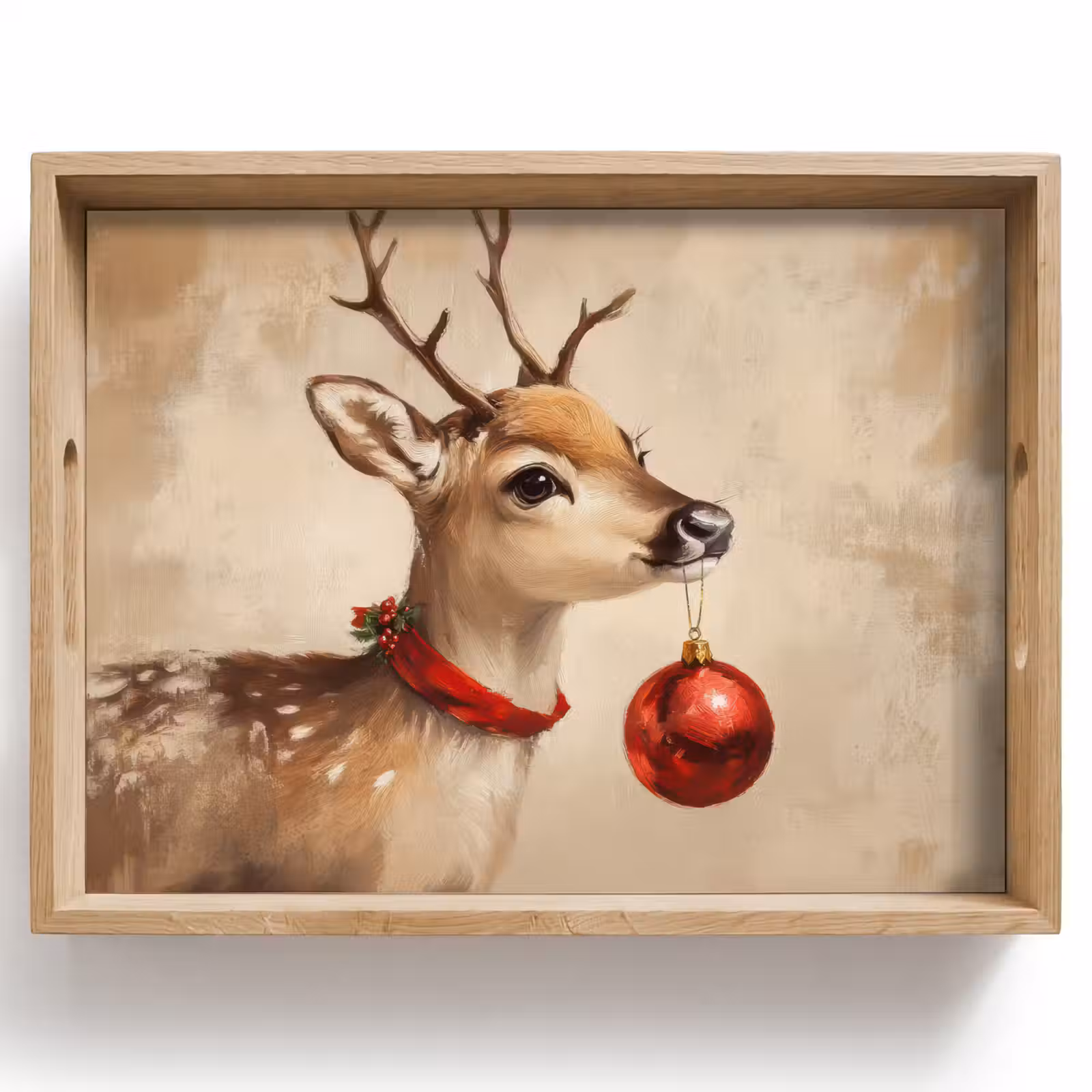 Dienblad - Kerst - Hert - Gewei - Kerstbal - Rendier — 1