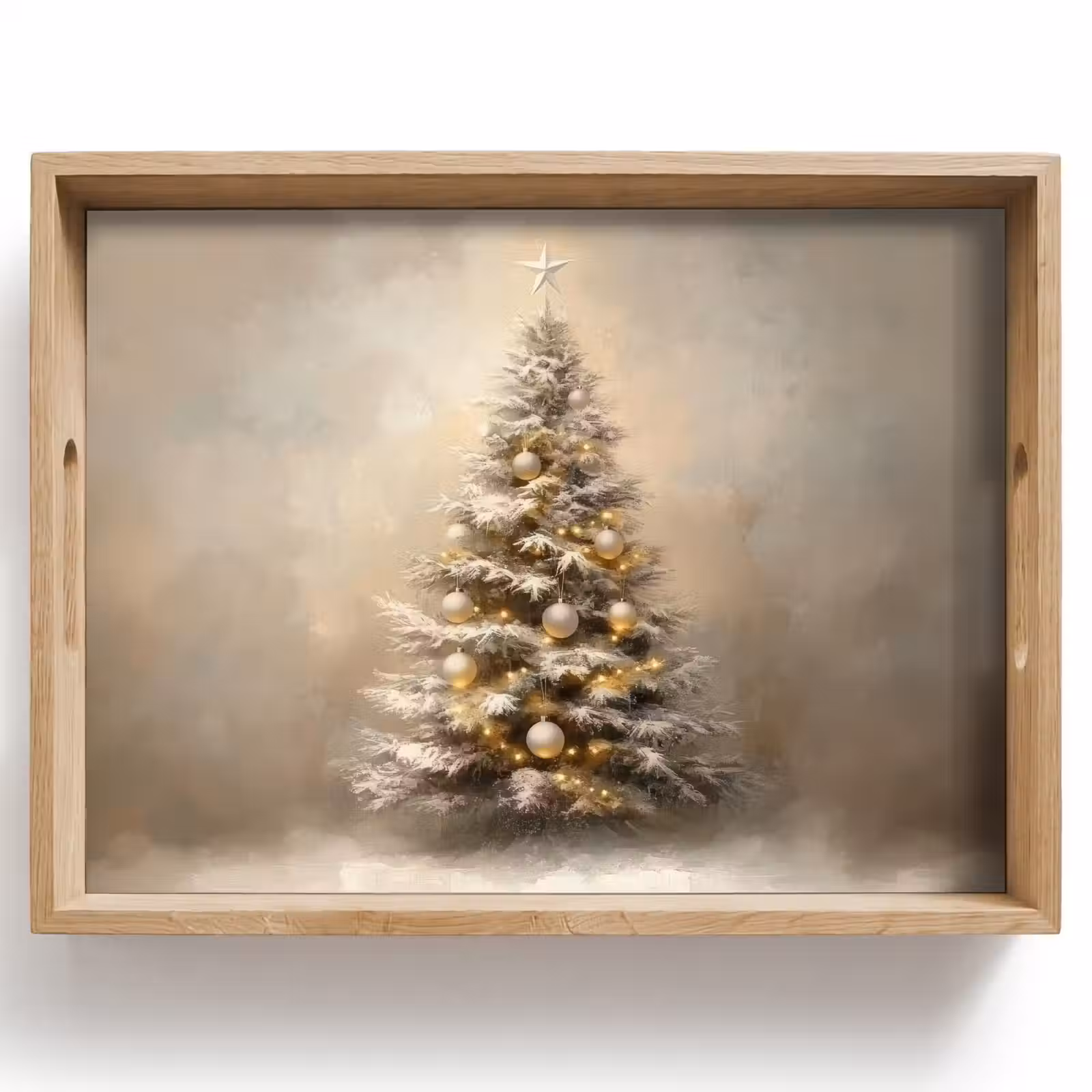 Dienblad - Kerst - kerstboom - Sneeuw - Art — 1