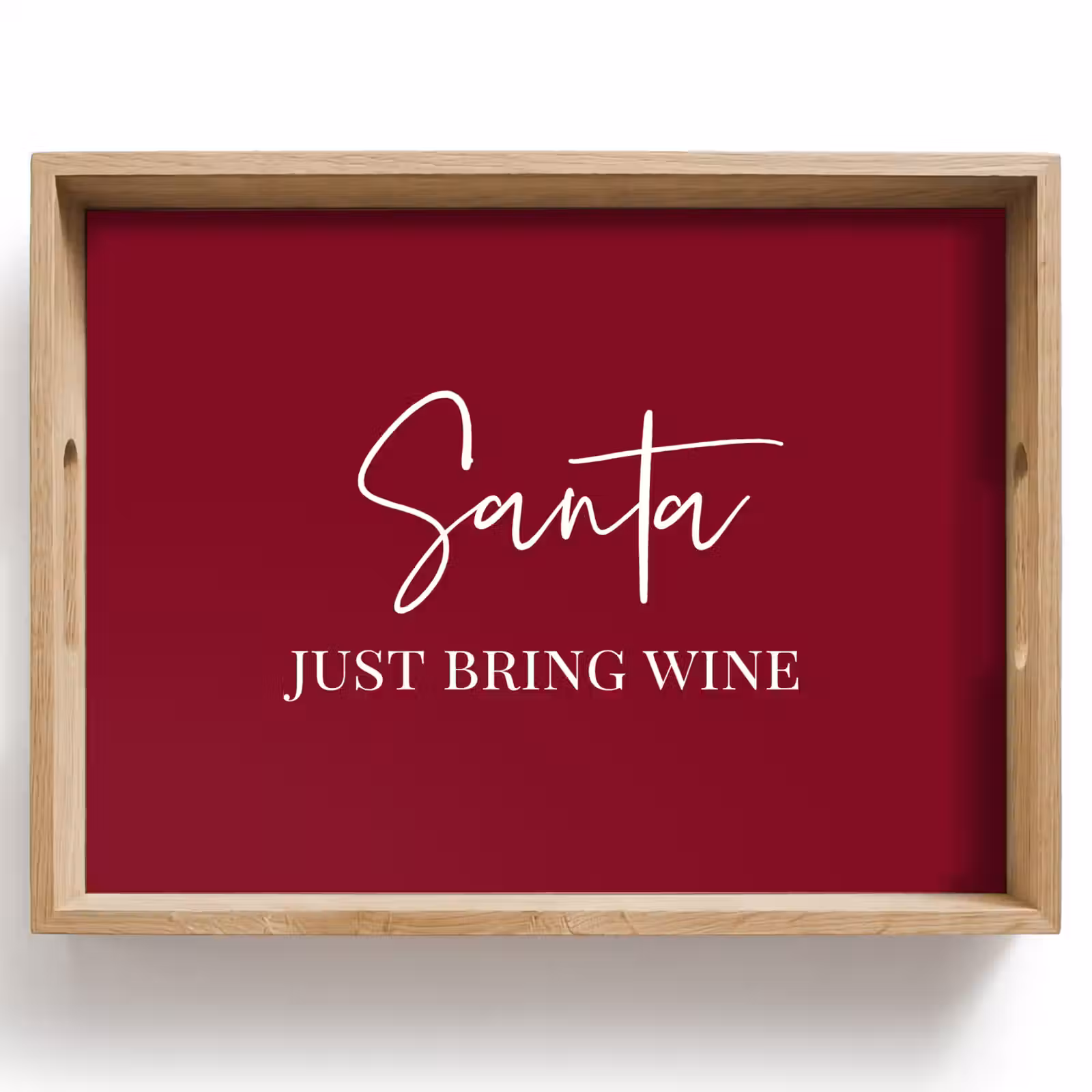 Dienblad - Santa - Wine - Rood - Kerst - Kerstman — 1