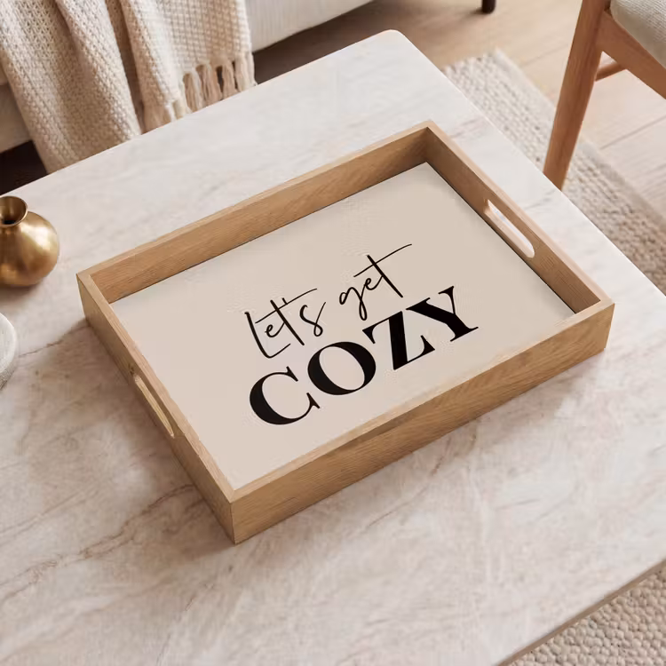 Dienblad - Beige - Winter - Quote - Cozy — 2