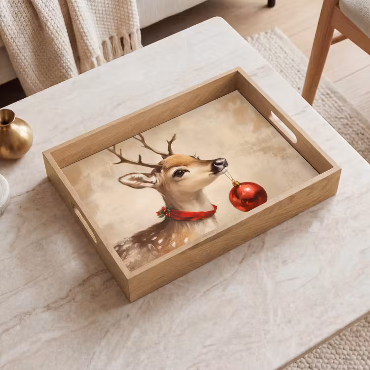 Dienblad - Kerst - Hert - Gewei - Kerstbal - Rendier — 2