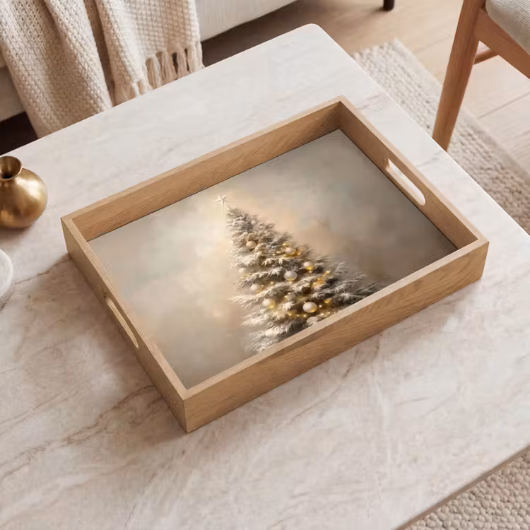 Dienblad - Kerst - kerstboom - Sneeuw - Art — 2