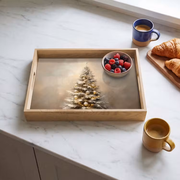 Dienblad - Kerst - kerstboom - Sneeuw - Art — 4