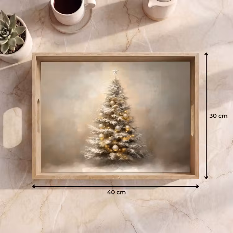 Dienblad - Kerst - kerstboom - Sneeuw - Art — 9