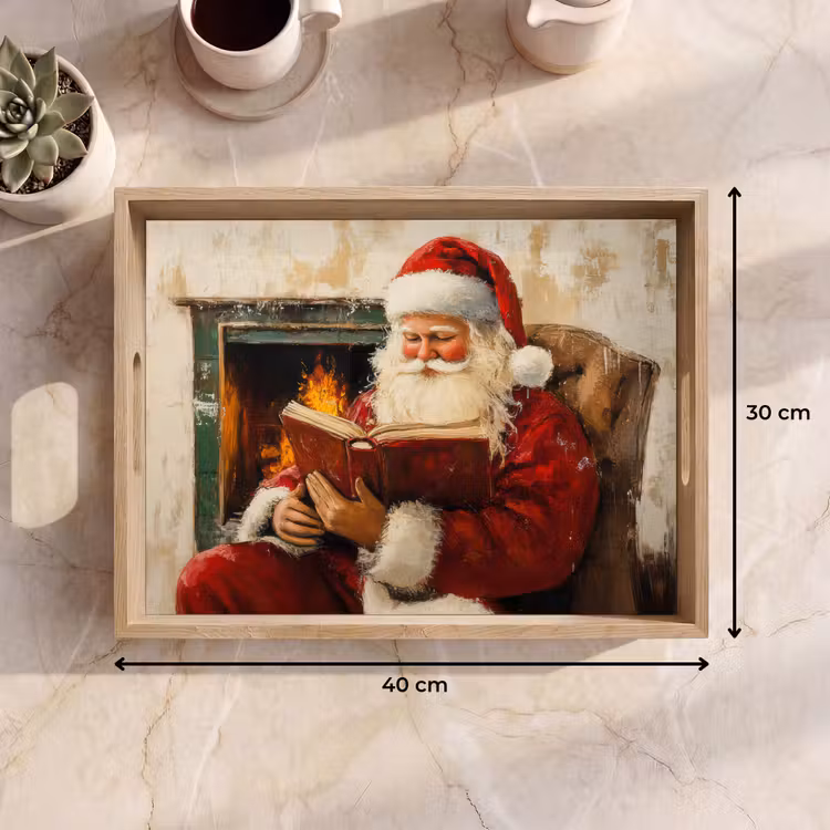 Dienblad - Kerst - Kerstman - Winter - Open Haard — 9