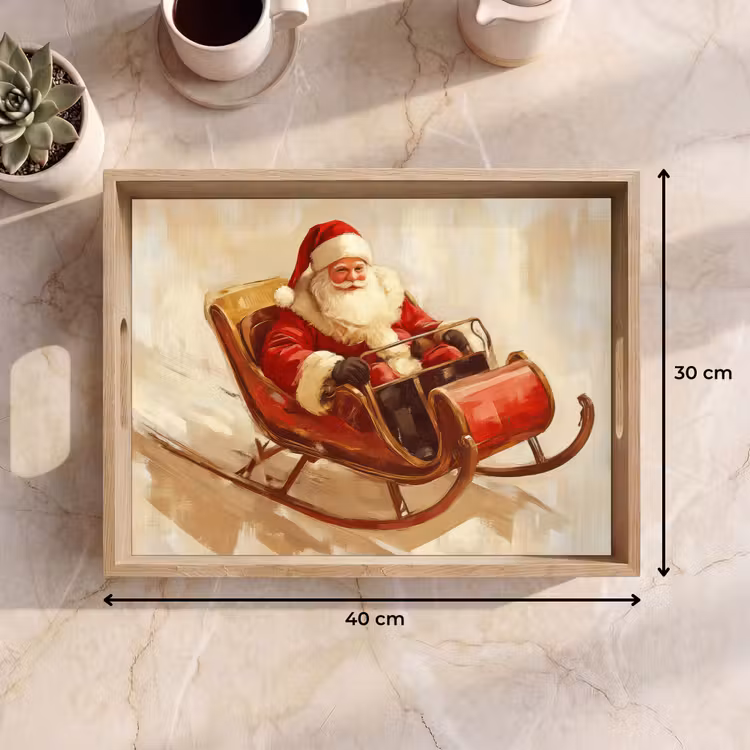 Dienblad - Kerst - Slee - Kerstman — 9