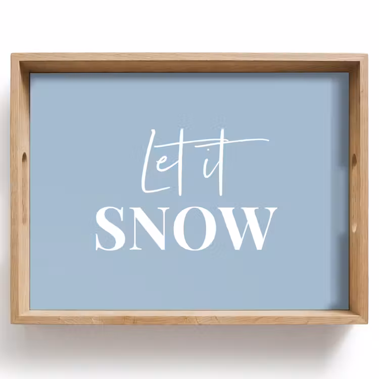 Dienblad - Sneeuw - Winter - Blauw - Let it snow — 1