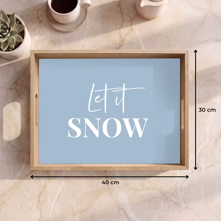 Dienblad - Sneeuw - Winter - Blauw - Let it snow — 9