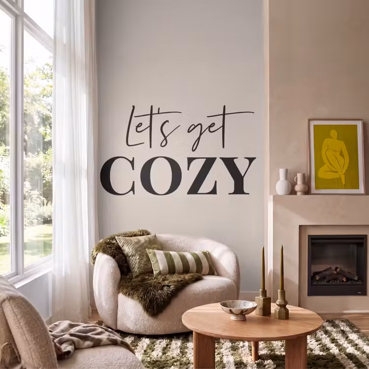 Behang - Beige - Winter - Quote - Cozy — 1