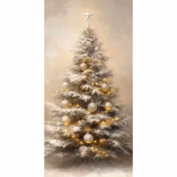 Behang - Kerst - kerstboom - Sneeuw - Art — 2