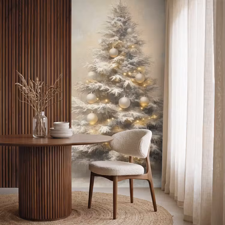 Behang - Kerst - kerstboom - Sneeuw - Art — 4