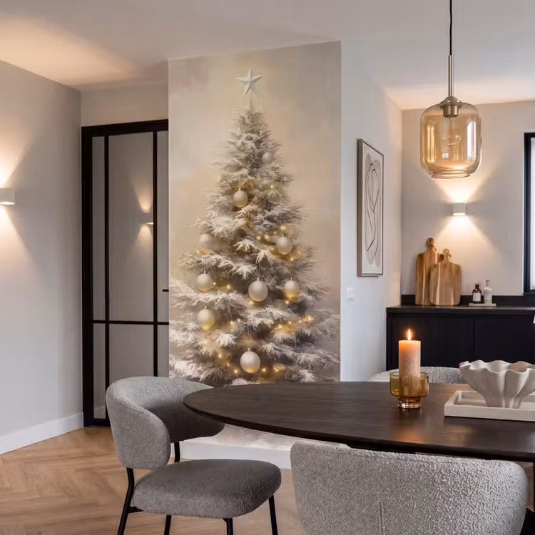Behang - Kerst - kerstboom - Sneeuw - Art — 5