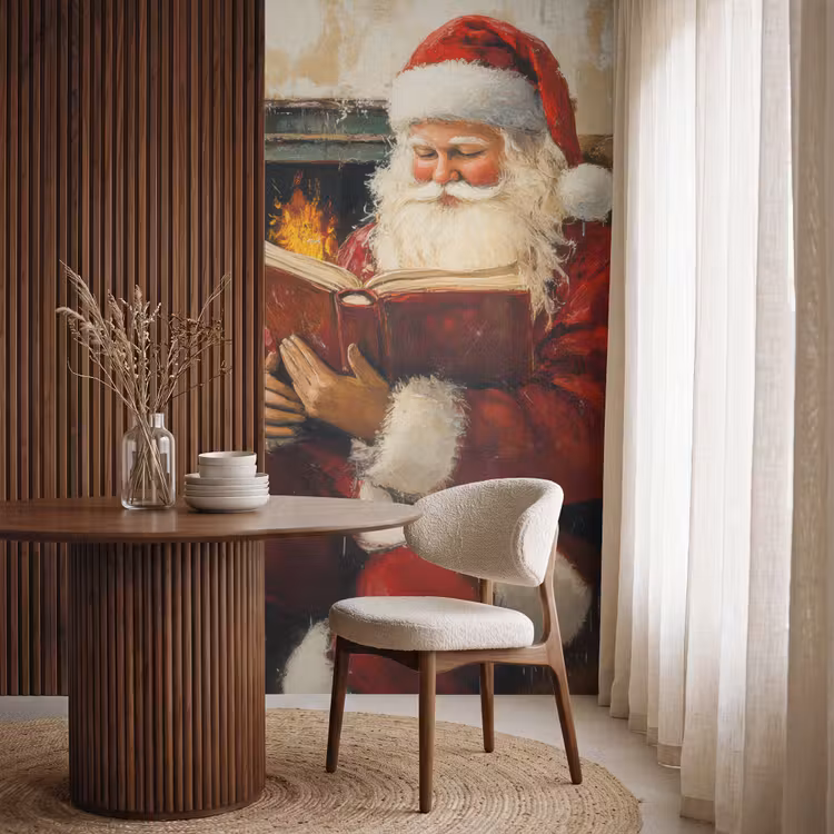 Behang - Kerst - Kerstman - Winter - Open Haard — 4