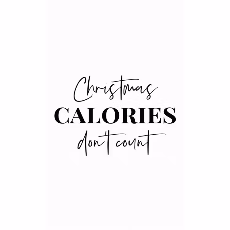 Behang - Kerst quote - Winter - Christmas calories - Wit — 2