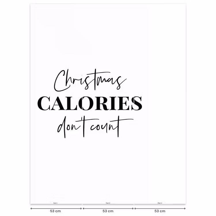 Behang - Kerst quote - Winter - Christmas calories - Wit — 6