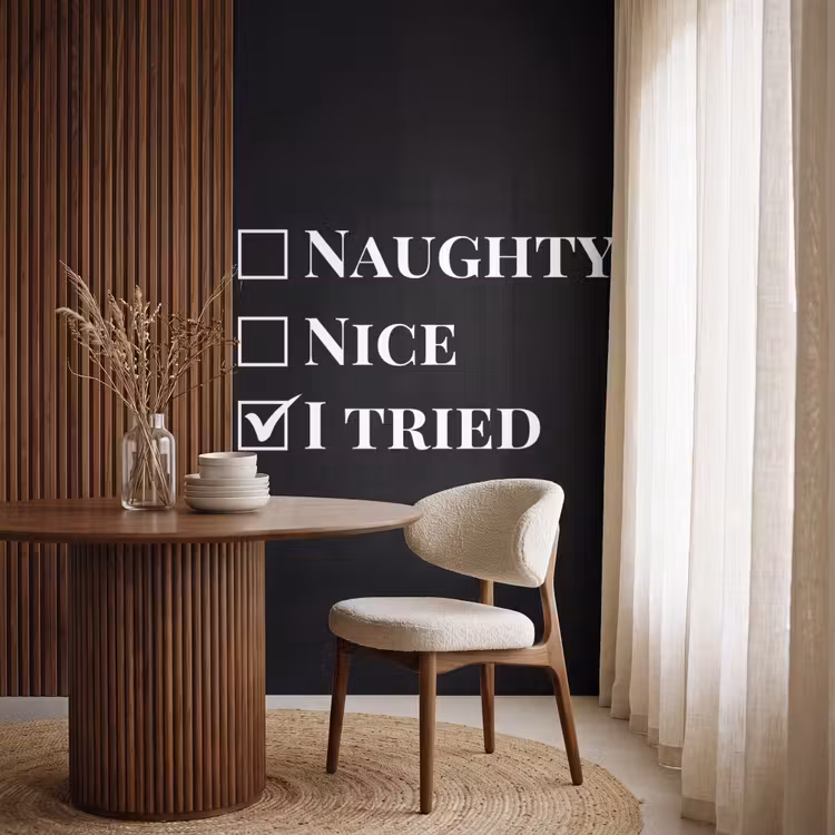 Behang - Kerst - Zwart - Wit - Quote - Grappig — 4