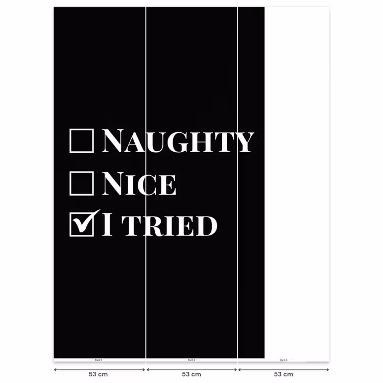 Behang - Kerst - Zwart - Wit - Quote - Grappig — 6