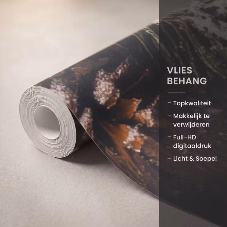 Behang - Sneeuw - Houtlook - Quote - Let it snow — 3