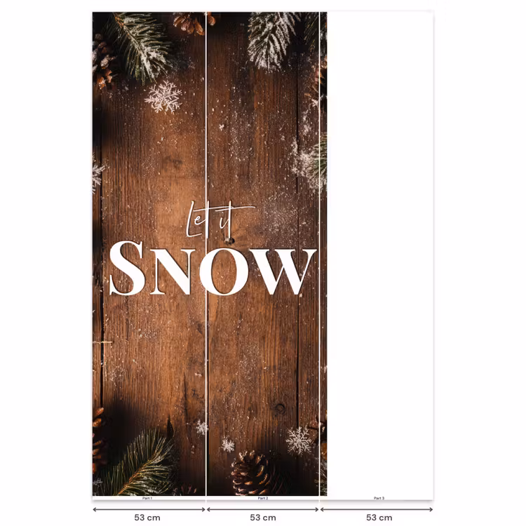 Behang - Sneeuw - Houtlook - Quote - Let it snow — 6