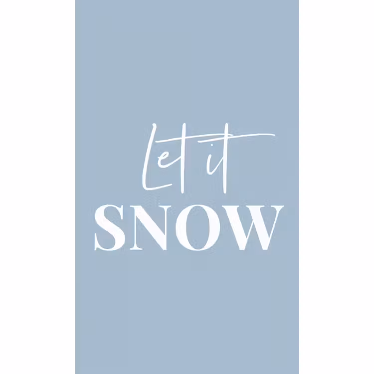 Behang - Sneeuw - Winter - Blauw - Let it snow — 2
