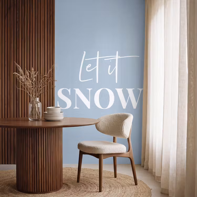 Behang - Sneeuw - Winter - Blauw - Let it snow — 4
