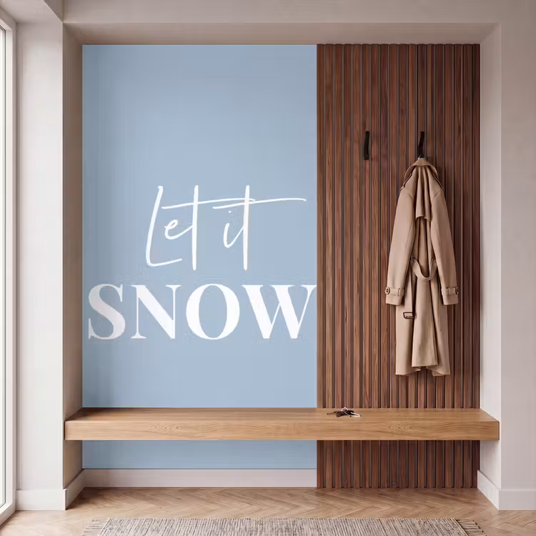 Behang - Sneeuw - Winter - Blauw - Let it snow — 5